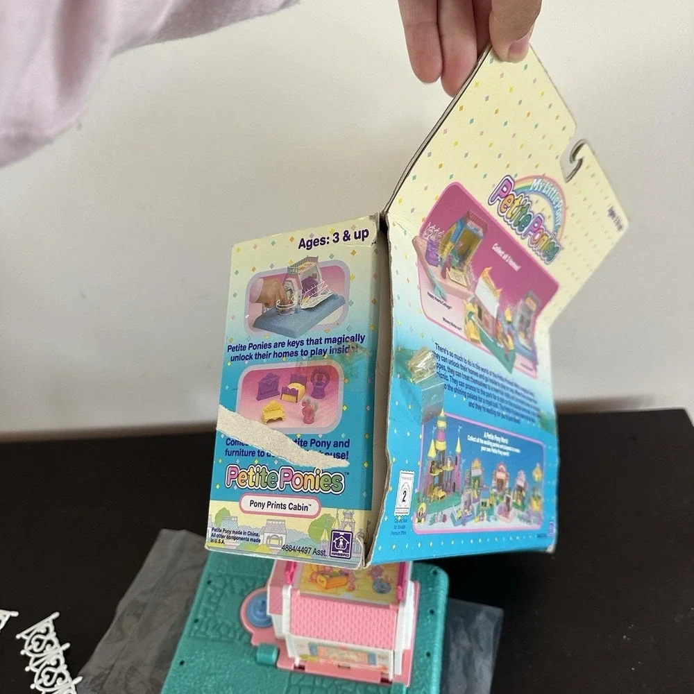 My Little Pony Petite Ponies Pony Print Cabin w Box 1990 Hasbro